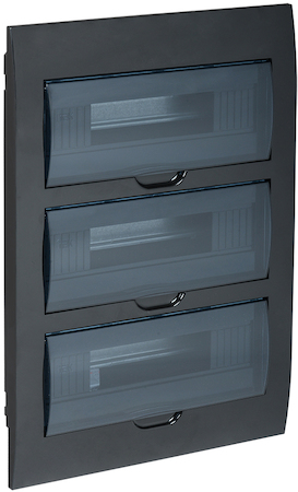 MKP12-V-36-41-K02 Корпус модульный пл. встр. ЩРВ-П-36 черный IP41 IEK