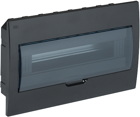 MKP12-V-18-41-K02 Корпус модульный пл. встр. ЩРВ-П-18 черный IP41 IEK