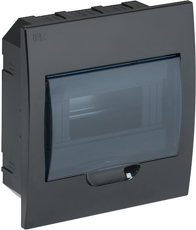 MKP12-V-08-41-K02 Корпус модульный пл. встр. ЩРВ-П-8 черный IP41 IEK