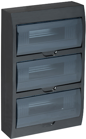 MKP12-N-36-41-K02 Корпус модульный пл. нав. ЩРН-П-36 черный IP41 IEK