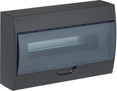 MKP12-N-18-41-K02 Корпус модульный пл. нав. ЩРН-П-18 черный IP41 IEK