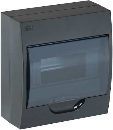 MKP12-N-08-41-K02 Корпус модульный пл. нав. ЩРН-П-8 черный IP41 IEK