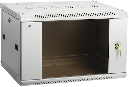 IEK LWR3-09U66-GF ITK Шкаф LINEA W 9U 600x600 мм дверь стекло, RAL7035