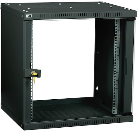 IEK LWE5-09U67-GF ITK Шкаф LINEA WE 9U 600x650мм дверь стекло черный