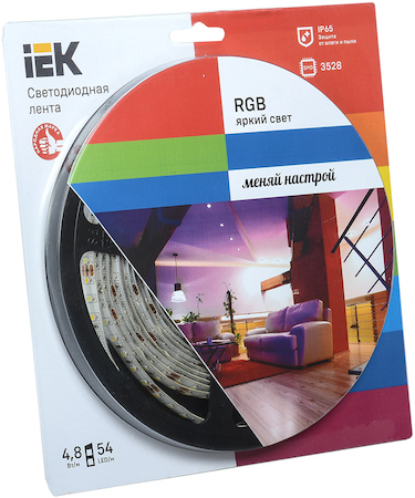 LSR1-3-054-65-1-05 Лента LED 5м  блистер LSR-3528RGB54-4.8-IP65-12V IEK-eco