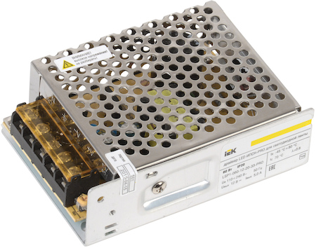LSP1-060-12-20-33-PRO Драйвер LED ИПСН-PRO 60Вт 12 В блок - клеммы  IP20 IEK