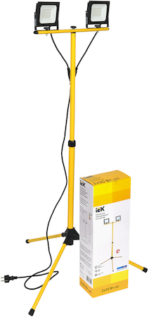 LPDO606-2X030-65-K02 Прожектор LED СДО 06-2х30Ш штатив 6500К IP65 черный IEK