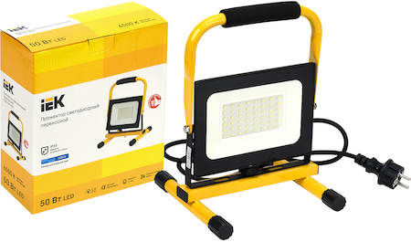 LPDO603-050-65-K02 Прожектор LED СДО 06-50П переносной 6500К IP65 черный IEK