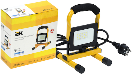 LPDO603-020-65-K02 Прожектор LED СДО 06-20П переносной 6500К IP65 черный IEK