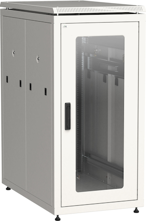 IEK LN35-24U61-GP ITK Шкаф сетевой 19" LINEA N 24U 600х1000 мм стеклянная передняя дверь, задняя перфорированная серый