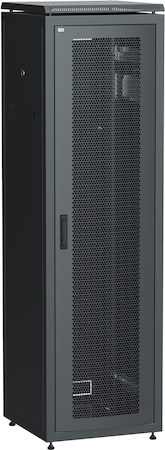 IEK LN05-47U66-P ITK Шкаф сетевой 19" LINEA N 47U 600х600 мм перфорированная передняя дверь черный
