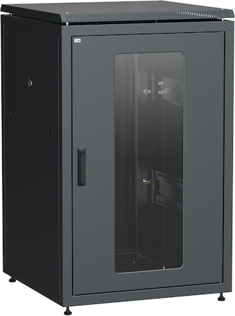 IEK LN05-24U88-GM ITK LINEA N 24U 800х800мм стекл. пер. дв. задн. металл. чер.