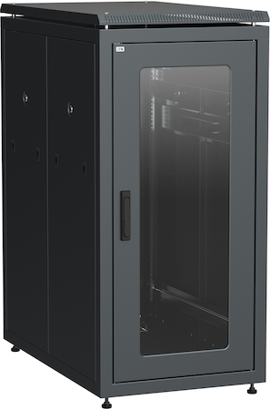 IEK LN05-24U61-GP ITK Шкаф сетевой 19" LINEA N 24U 600х1000 мм стеклянная передняя дверь, задняя перфорированная черны
