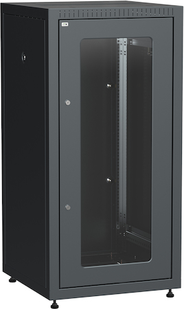IEK LE05-18U66-GM ITK Шкаф LINEA E 18U 600х600мм двери 2шт стек. и метал. чер.
