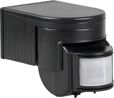 IEK LDD10-012-1100-002 Датчик движения ДД 012 черный, макс. нагрузка 1100Вт, угол обзора 180град., дальность 12м, IP44, ИЭК
