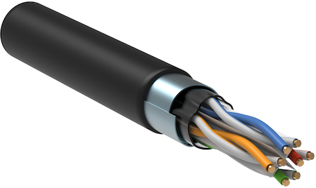 IEK LC3-C604-339 ITK Каб. вп F/UTP, кат.6 4х2х23AWG solid LDPE 305м чер.