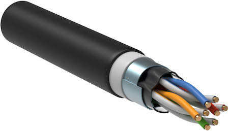 IEK LC3-C5E04-189 ITK Каб. в. п. U/UTP кат. 5E 4х2х24AWG solid LSZH/LDPE чер.