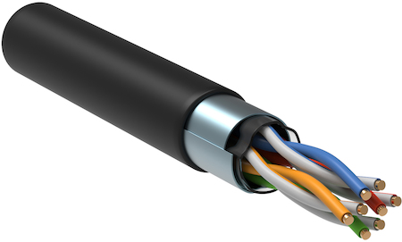 Фото IEK LC3-C5E04-329 ITK Витая пара F/UTP кат.5E 4x2х24AWG solid LSZH нг(А)-HF черный (305м)