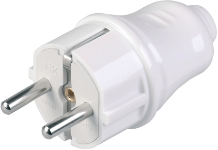 IEK EVP10-16-01-K01 ВПп10-01-Ст Вилка разборная прямая с з/к 16А белая