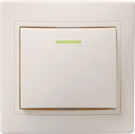 IEK EVK11-K33-10-DM ВС10-1-1-ККм Выключатель 1кл с инд. 10А КВАРТА (кремовый)