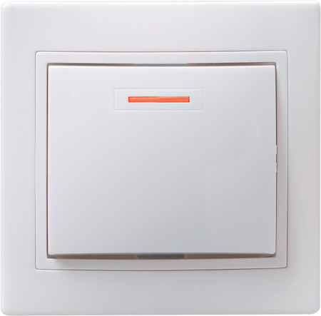 IEK EVK11-K01-10-DM ВС10-1-1-КБ Выключатель 1кл с инд. 10А КВАРТА (белый)