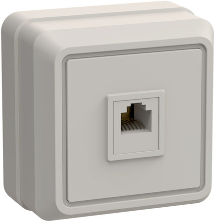IEK ETO10-K33-DC РТ20-ОКм Розетка 1местн. телеф. ОКТАВА (кремовый)