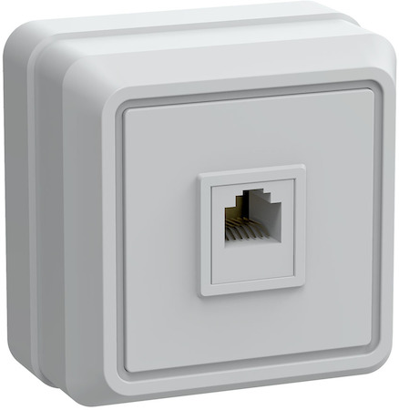 IEK ETO10-K01-DC РТ20-ОБ Розетка 1местн. телеф. ОКТАВА (белый)