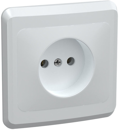 ERV10-K01-10-DM РС10-2-ВБ Розетка 1 местн. без з/к без защ.штор. 10 А ВЕГА (белый) IEK