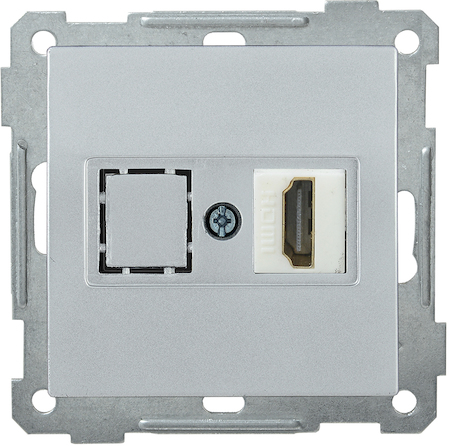 EHB10-K23 РHDMI-0-Б Розетка HDMI BOLERO серебряный IEK