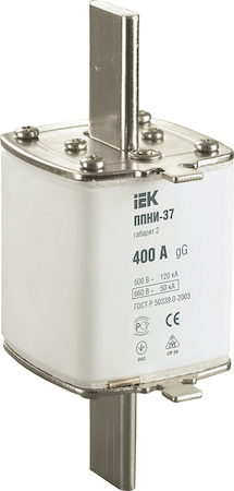 IEK DPP40-400 Плавкая вставка предохранителя ППНИ-37, габарит 2,  400А   ИЭК