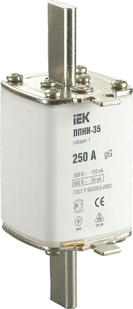 IEK DPP30-250 Плавкая вставка предохранителя ППНИ-35, габарит 1,  250А   ИЭК