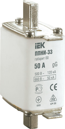 IEK DPP10-040 Плавкая вставка предохранителя ППНИ-33, габарит 00,  40А   ИЭК