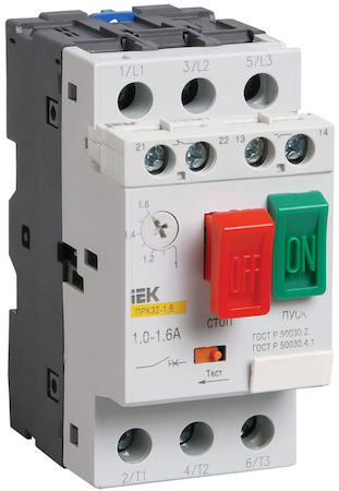 IEK DMS11-D16 Пускатель ПРК32-1,6 In=1,6A Ir=1-1,6A Ue 660В ИЭК