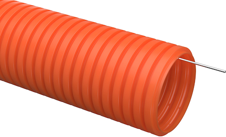 CTG21-32-K09-025 Труба гофр. ПНД d32 с зондом оранжевая тяжелая (25м) IEK