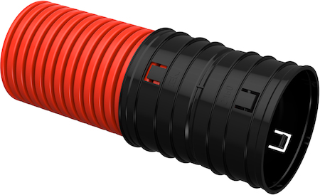 CTG12-160-K04-050-R Труба гофр. двустенная ПНД d=160мм красная (50м) IEK