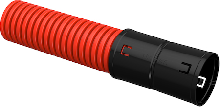 CTG12-075-K04-100-R Труба гофр. двустенная ПНД d=75мм красная (100м) IEK