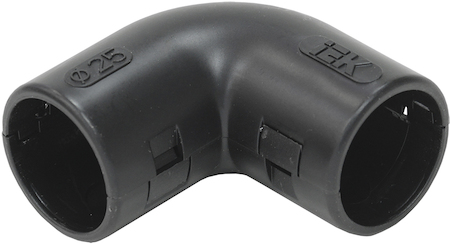 CTA10D-CIG25-K02-005 Поворот открывающийся на 90гр. CI25G IEK черный (5 шт/комп)