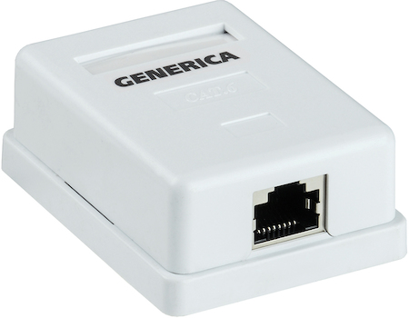 IEK CS2-1C5EF-12-G Розетка информационная настенная RJ45 кат. 5Е FTP 1 порт GENERICA