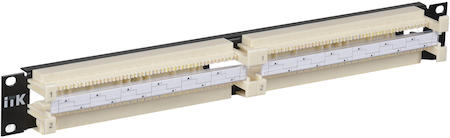 IEK CP100-1U110 ITK 19" кросс-панель 100-парная, 1U, 110 т. (модули в коиплекте)