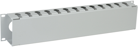 IEK CO35-2MCM ITK Кабельный органайзер с крышкой 19" 2U, серый