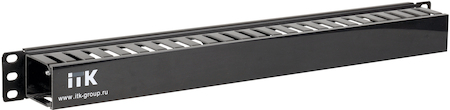 IEK CO05-1PC ITK 19" пластиковый каб. органайзер с крышкой, 1U, чер