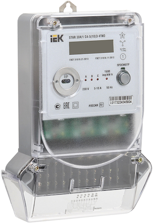 IEK CCE-3C4-3-02-1 Счетчик эл. эн. 3-фаз, мн.тариф. STAR 304/1 С4-5(10)Э 4ТИО