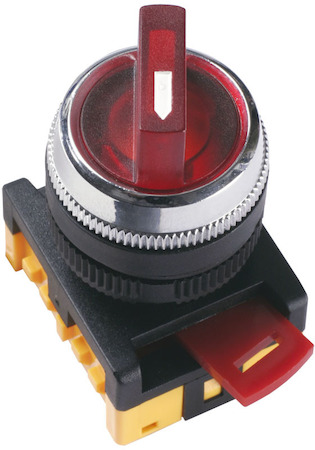 IEK BSW10-ANC-2-K04 Переключатель АNС-22-2 2 полож.крас.неон/240В I-O 1з+1р ИЭК