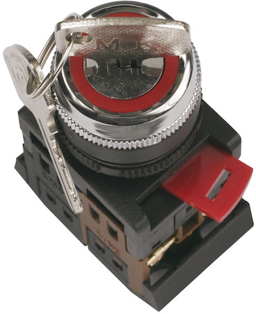 IEK BSW10-AKS-2-K02 Переключатель АKS-22 черный с ключ. 2 полож. I-O 1з+1р ИЭК