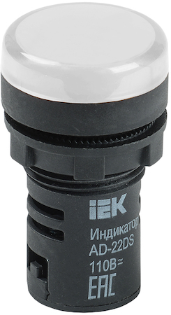 IEK BLS10-ADDS-024-K01 Лампа AD22DS(LED)матрица d22мм белый 24В AC/DC  ИЭК