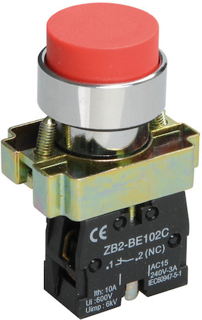 IEK BBT71-BL-K04 Кнопка управления LAY5-BL42 без подсветки красная 1р ИЭК