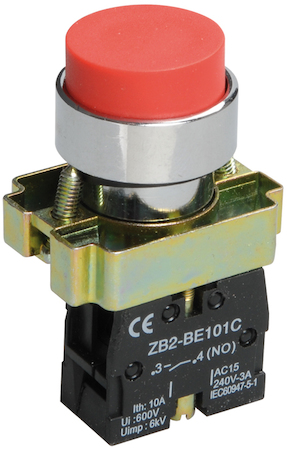 IEK BBT70-BL-K05 Кнопка управления LAY5-BL41 без подсветки красная 1з ИЭК