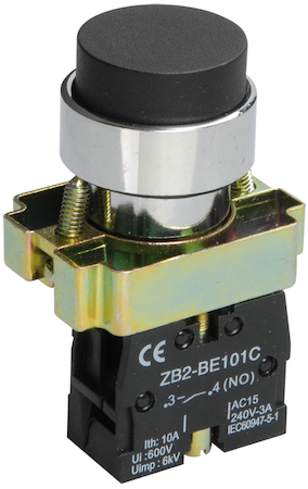 IEK BBT70-BL-K02 Кнопка управления LAY5-BL21 без подсветки черная 1з ИЭК