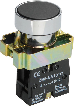 IEK BBT60-BA-K02 Кнопка управления LAY5-BA21 без подсветки черная 1з ИЭК