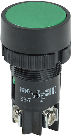 IEK BBT40-SB7-K06 Кнопка SВ-7 "Пуск" зеленая 1з+1р d22мм/240В  ИЭК
